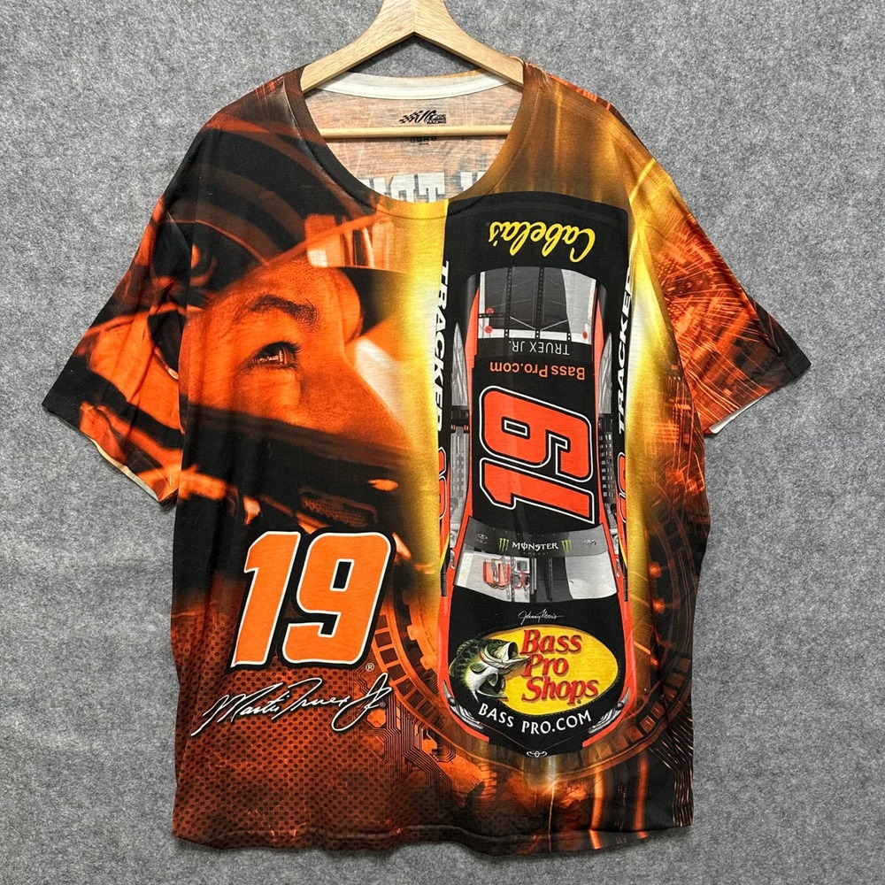 Joe Gibbs Racing T-Shirt Mens 3XL Orange Martin Truex Jr NASCAR Bass Pro Shops